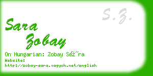 sara zobay business card
